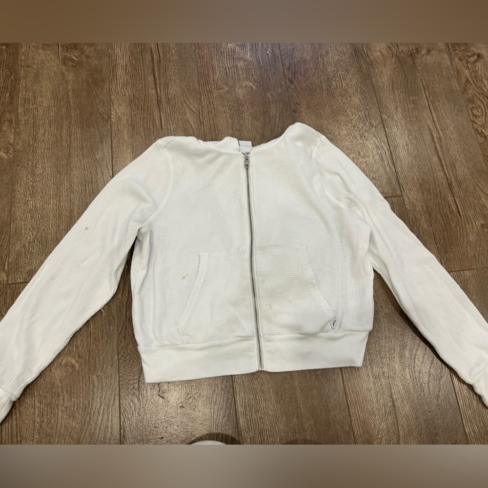 Aritzia Waffle Sweater - zip up